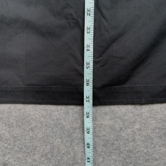 Everlane Dress Womens 6 Black‎ Cotton V Neck Midi Kaftan Shift Casual Loose - Picture 5 of 7